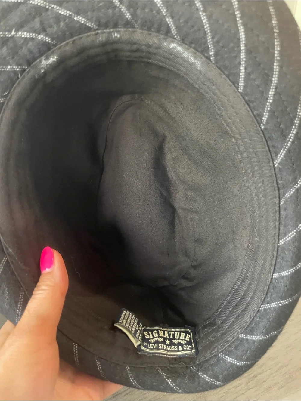 Levi Strauss Signature Black Pinstripe Child’s Fidora Hat